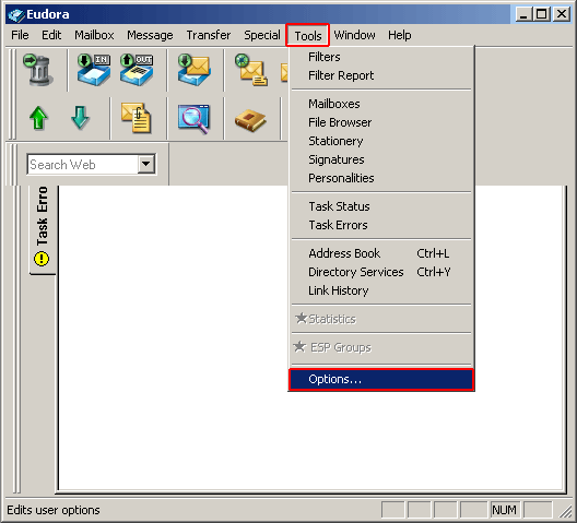 Configurao de email em Eudora