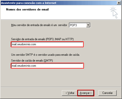 Configurao de e-mail em Outlook Express